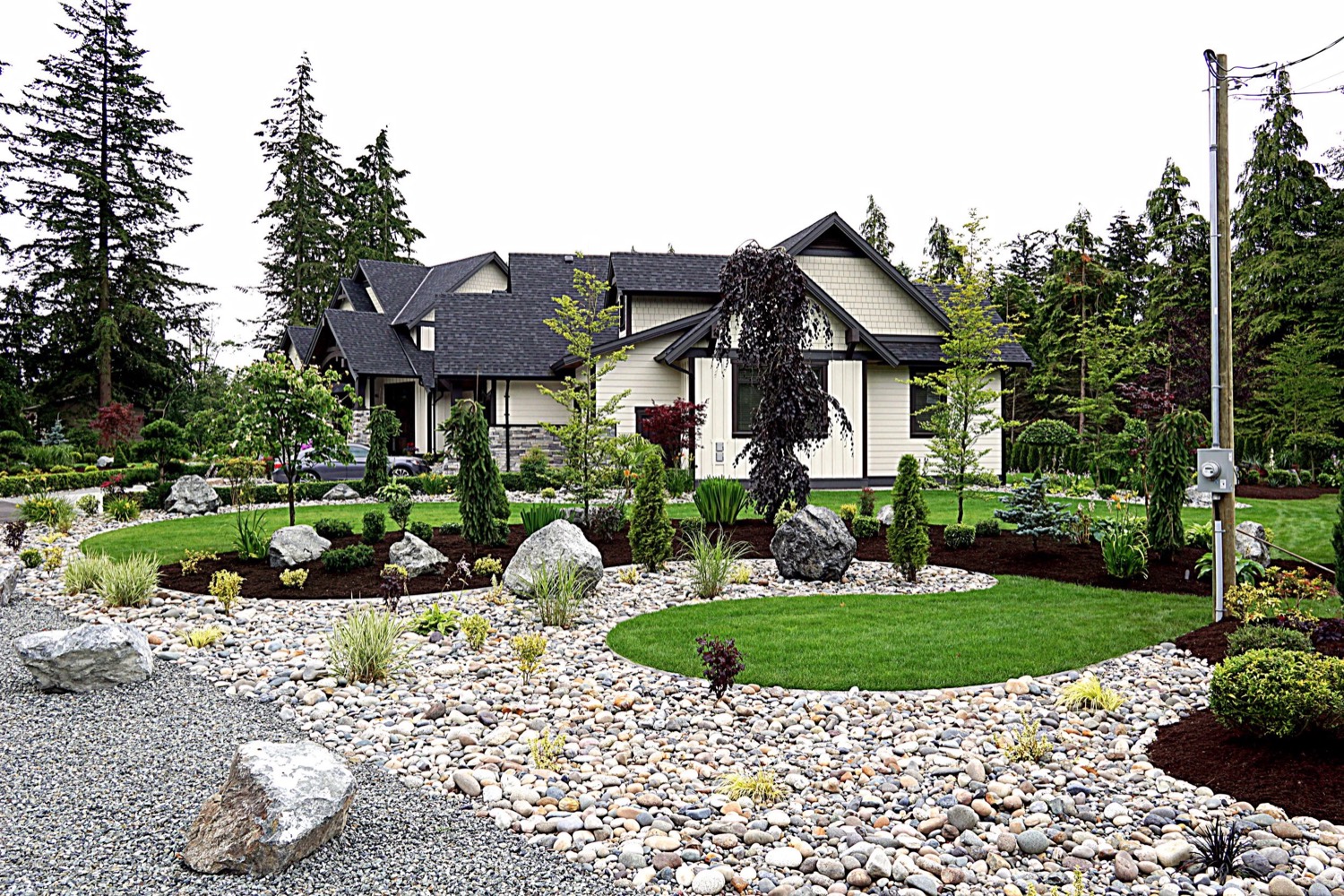 Rock garden and new planting